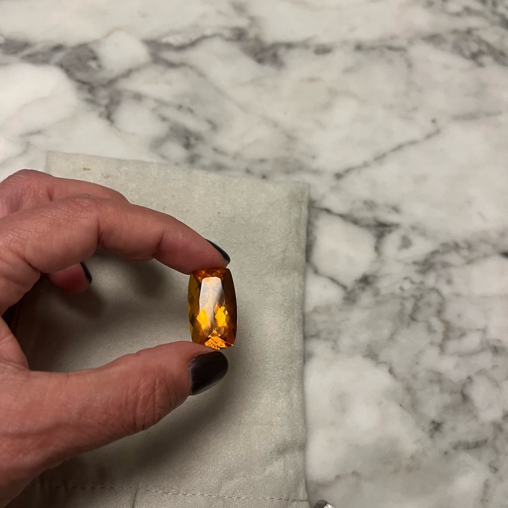 Stunning 23 carat  Emerald Citrine Gemstone